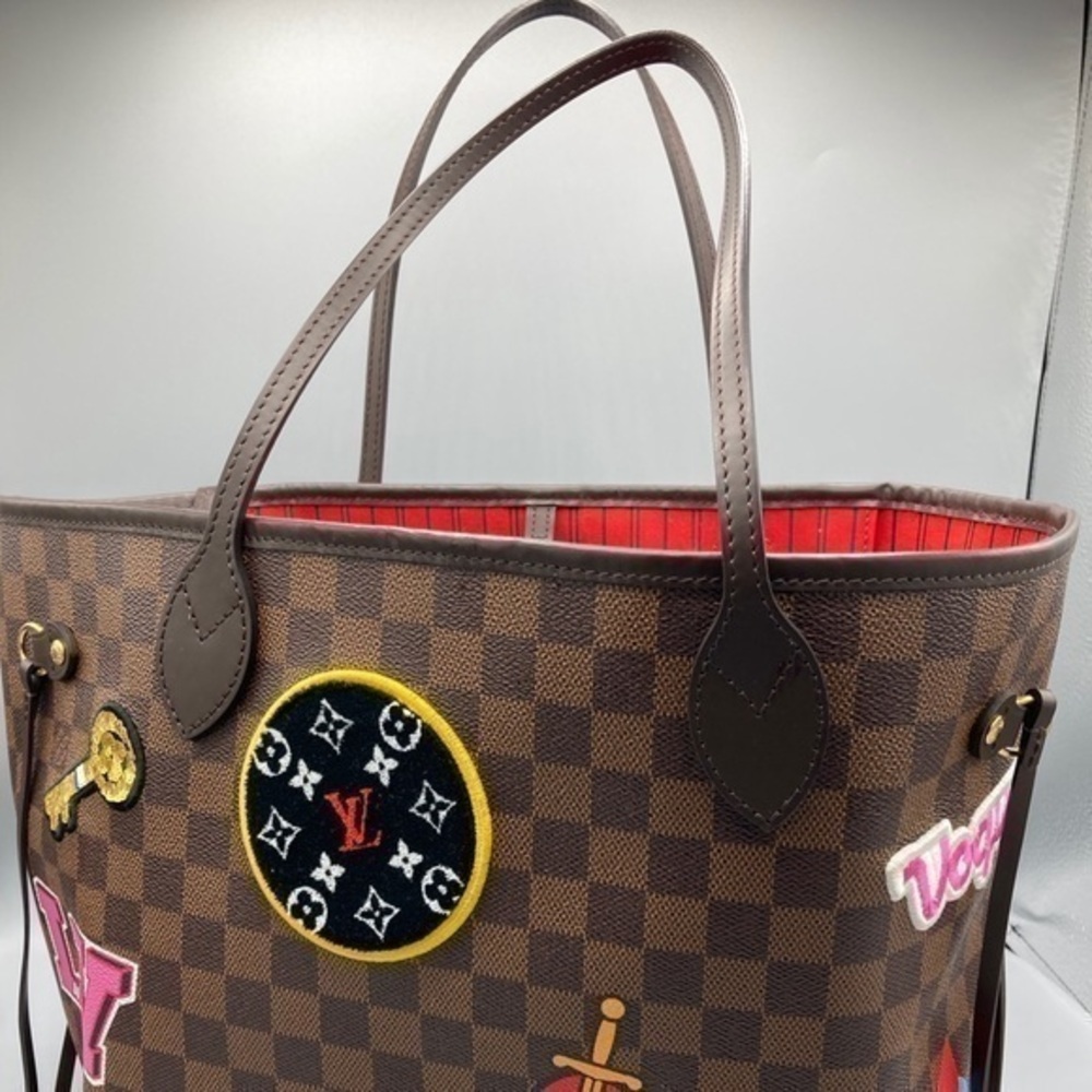 Louis Vuitton LV Neverfull Patch Sticker Damier MM jeans shirt shoe purse - Picture 7 of 13